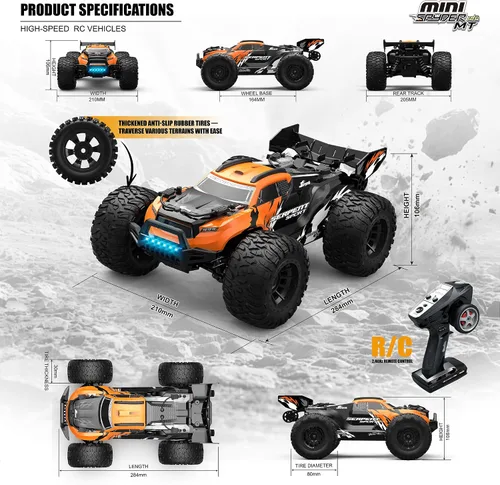 Vista 5 de Serpent 40 KMH RC Car for Adults, 1/18 4WD Remote Control Car Off Road