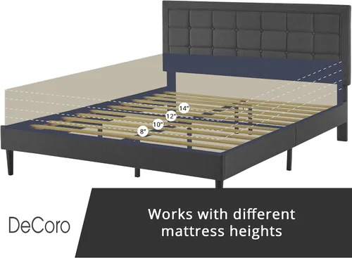 Vista 9 de Classic Brands Mornington - Base de cama y cabecera tapizadas