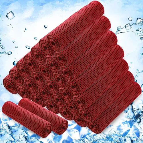 Vista 10 de Hosuly Paquete de 30 Toallas Refrescantes, 40"x12" Hielo Transpirables Suaves Frías Paño de Sudor Microfibra Paños de Entrenamiento para Gimnasio
