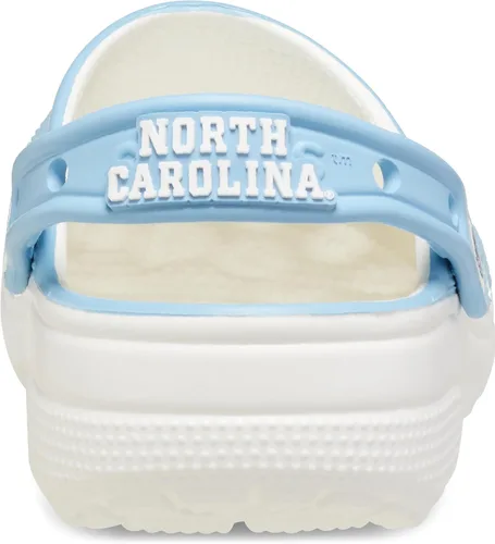 Vista 2 de Crocs Zuecos universitarios clásicos unisex para adultos, Carolina del Norte, 12 hombres/14 mujeres