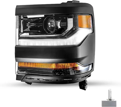 Vista 14 de JSBOYAT HID/Xenon para Chevy Silverado 1500 2016-2019 Conjunto de Faros Delanteros de Repuesto Proyector LED DRL Estilo OE de Fábrica Par Juego
