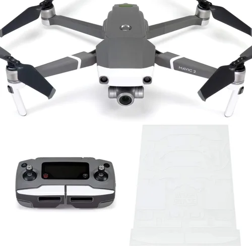 Vista 16 de Wrapgrade Poly Skin Compatible with DJI Mavic 2 Accent Color (Airforce Silver)