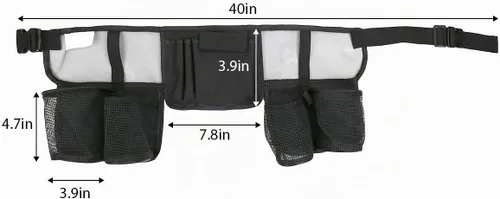 Vista 5 de Bolsa de herramientas, cinturón de bolsa de herramientas de cintura, funda para botella, delantal de herramientas de trabajo resistente