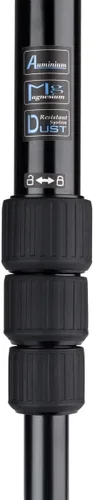 Vista 3 de Benro Aero 6 PRO - Trípode de viaje con monopie con cabezal de video fluido de base plana S6 PRO, 13.2 libras máximo, columna central de nivelación