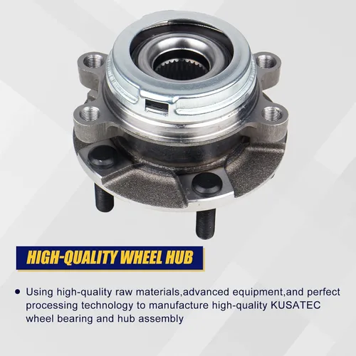 Vista 3 de KUSATEC 513296 Conjunto de buje y rodamiento de rueda delantera Compatible con Nissan Altima 2007-2018, Maxima 2009-2019, Murano 2009-2018