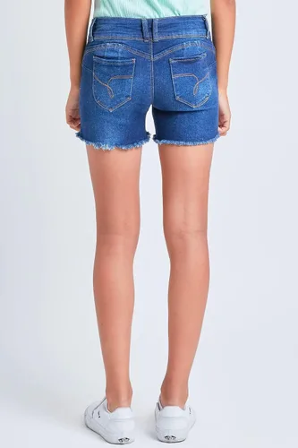 Vista 4 de YMI Pantalones cortos deshilachados con doble botón Wannabettafit para niñas