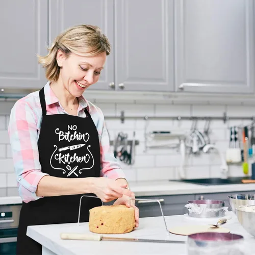 Vista 3 de Delantales divertidos para mujeres, bonitos delantales de cocina para cocinar, hornear, regalos de delantales de cumpleaños, Navidad para mamá