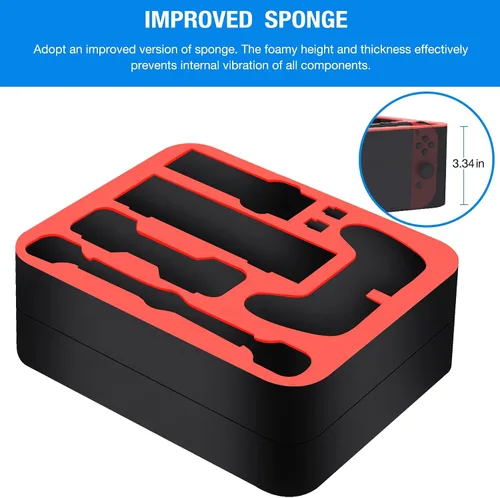 Vista 5 de NinjaPlusOX Funda de transporte para Nintendo SwitchSwitch OLED modelo 2021, carcasa rígida protectora portátil para interruptor de transporte