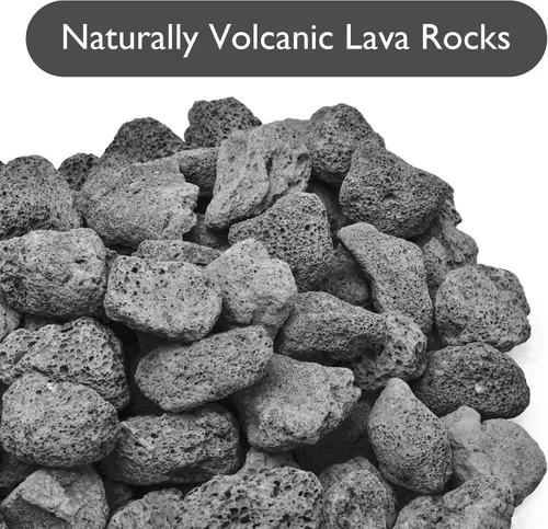 Vista 3 de Skyflame Rocas de lava de 10 libras para hogueras, mesas de fuego, chimeneas, decoración de paisajismo de jardín