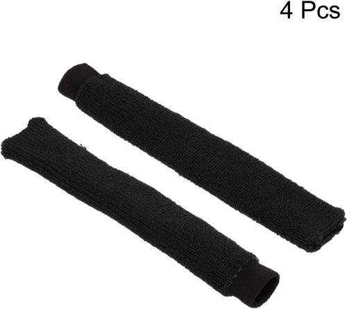 Vista 3 de PATIKIL Cotton Feeling Badminton Towel Grip Nylon Tennis Racket Overgrip Racquet Grip Hand Glue Anti-Skid Sweatband for Golf Bike Handle Negro