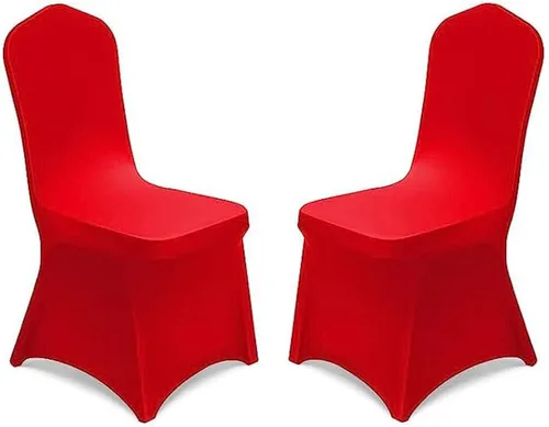 Vista 10 de Yahpetes 2 fundas para silla, de poliéster negro, fundas para sillas de banquete, parte delantera plana, elásticas, de elastano, para bodas