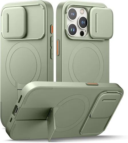 Vista 16 de SURITCH Funda para iPhone Air con cubierta de control de cámara, funda deslizante para cámara y soporte ajustable, compatible con MagSafe, a prueba