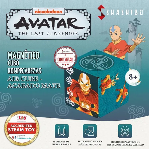 Vista 3 de Shashibo Avatar The Last Airbender - Cubo magnético para rompecabezas Aire