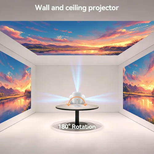 Vista 14 de Mini proyector 1080P Proyector portátil inteligente Blanco