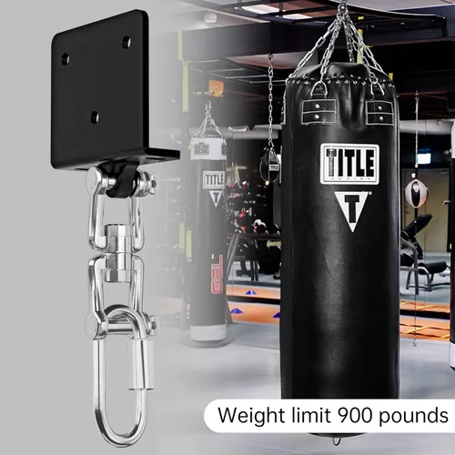 Vista 5 de VivaZen Colgador de bolsa pesada para bolsa pesada, montaje en haz de bolsa de boxeo con rotación de 360°, soporte de techo para saco de boxeo