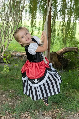 Vista 3 de Little Adventures Vestido pirata con diadema