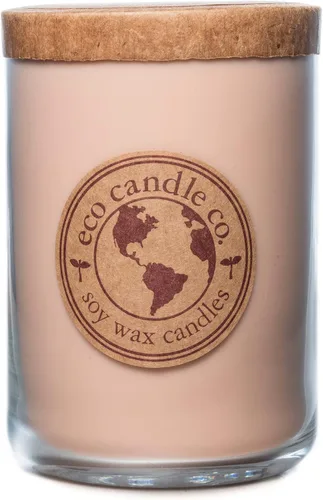 Vista 61 de ECO CANDLE CO. Vela reciclada, té negro y miel, 6 oz. - Aromas de té picante, nuez moscada, miel y naranja - 100% cera de soja, sin plomo, etiqueta