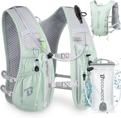 Vista 32 de BECOJADDE Chaleco de Hidratación Mochila para Correr para Hombres Mujeres, Mochila de Hidratación Ligera de 5L para Correr, Chaleco de Hidratación