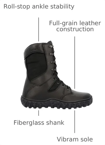 Vista 3 de Rocky S2V Predator - Bota militar, color marrón Negro