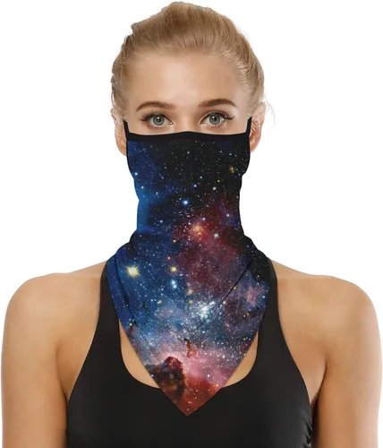 Vista 18 de YAYOUREL Polaina para el cuello, bandanas para hombres y mujeres, cubierta de bufanda para la cara con rayos UV, con agujero para las orejas