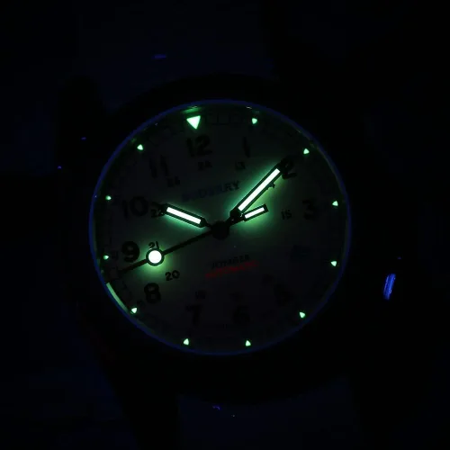 Vista 3 de BODERRY Reloj para hombre de titanio automático de campo de 1.575 pulgadas (1.575 in), reloj militar con función de fecha, 328.1 ft resistente al