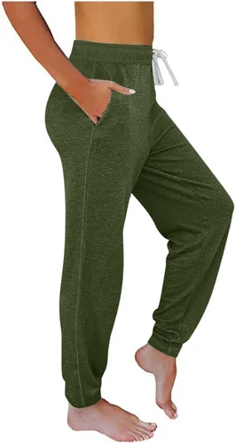 Vista 4 de SMIDOW Womens Baggy Sweatpants with Pockets Drawstring Elastic Waist Cropped Jogger Running Pants Comfy Lounge Capris