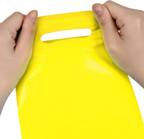 Vista 5 de 100 PCS Bolsas de Regalo Pequeñas Amarillas, Bolsas de Mercancía de 6"x8" para Pequeñas Empresas, Bolsas de Golosinas Bolsas de Favor de Fiesta