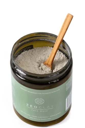 Vista 5 de Mascarilla facial de arcilla de zeolita orgánica, limpieza profunda de poros y desintoxicación, tratamiento de acné y puntos negros, control