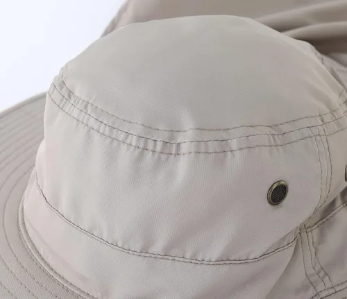 Vista 5 de Home Prefer Sombrero para sol para el aire libre con protección UV, secado rápido, unisex con solapa para proteger el cuello