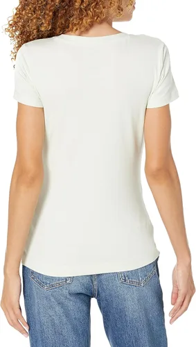 Vista 2 de GUESS Camiseta rosa de manga corta con cuello redondo para mujer