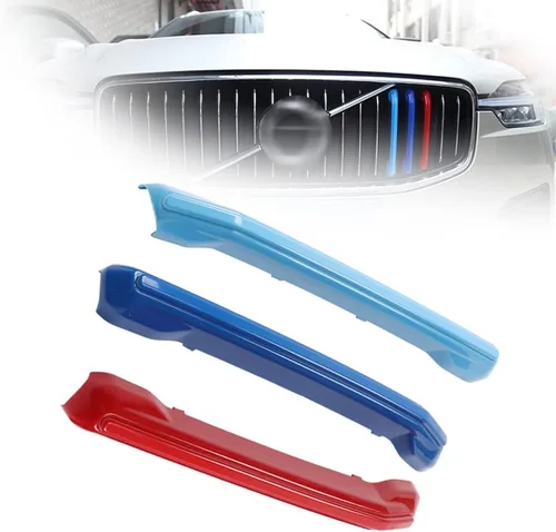 Vista 7 de ontto Apto para Volvo S60 2020 2021 Insertos de Rejilla Tiras Molduras Riñón Delantero Tira Decorativa Rejillas Color A