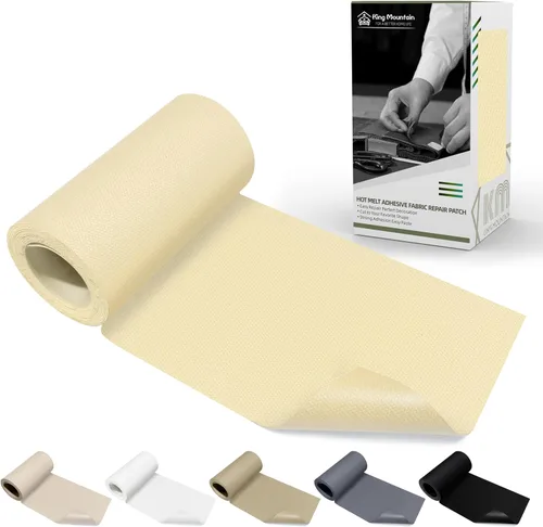 Vista 48 de KING MOUNTAIN Parche de lona para planchar, 3 x 60 pulgadas, parche de reparación de tela 100% algodón impermeable, utilizado para varios sofás