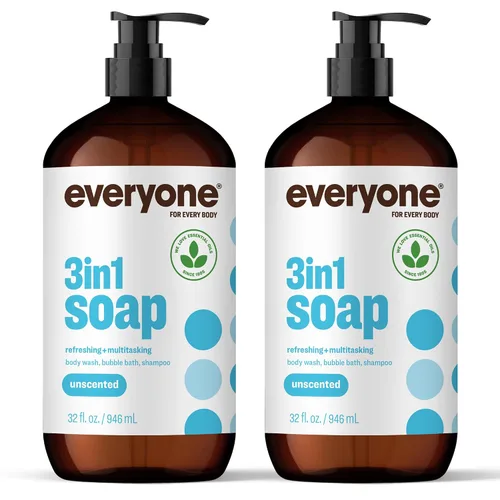 Vista 15 de Everyone Jabón 3 en 1, gel de baño, baño de burbujas, champú, 32 onzas (paquete de 2), cedro y cítricos, hecho con aceites esenciales para hombres