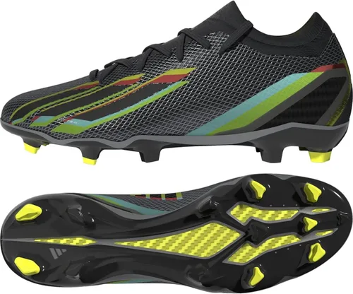 Vista 2 de adidas X Speedportal3 - Tacos de fútbol para hombre color negro Plata MetálicoNúcleo NegroAmarillo Solar