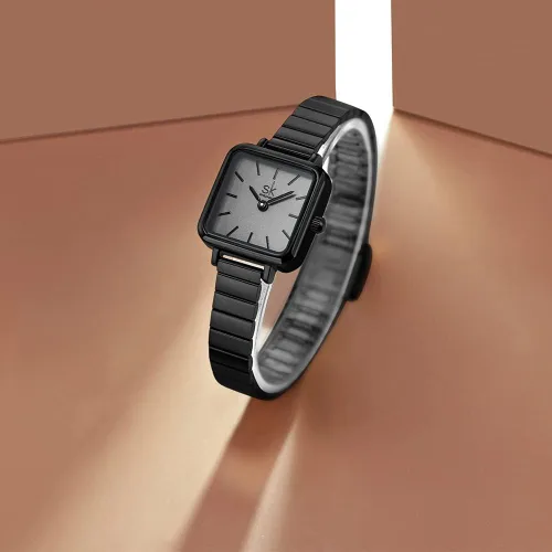 Vista 3 de SHENGKE SK Moda Moda Señoras Relojes Simplicidad Minimalista Cuadrado Relojes Mujer