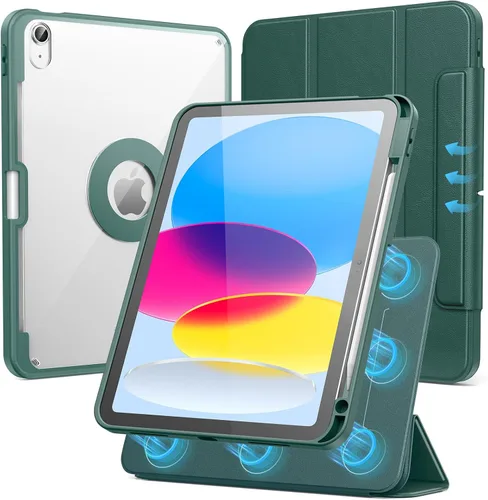 Vista 13 de SPARIN Funda para iPad mini 7 A17 Pro 2024/iPad Mini 6 2021 de 8.3 pulgadas, cubierta magnética desmontable, soporte vertical/horizontal con soporte