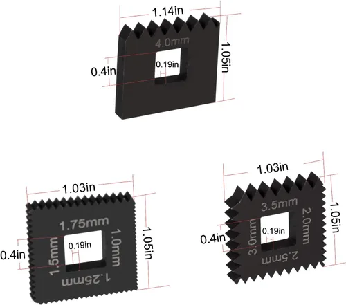 Vista 4 de Yoursme Juego de troqueles métricas para cazador de roscas similar a OTC 202817 3PCS