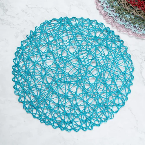 Vista 4 de Restaurantware Spinweave - Juego de 6 manteles individuales redondos para mesa de comedor de 15 pulgadas, manteles individuales circulares de papel