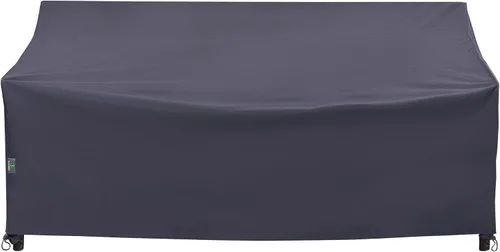 Vista 13 de F&J Outdoors Funda impermeable resistente a los rayos UV para sofá de patio de 2 plazas, resistente, color beige, 58" de ancho x 35" de profundidad