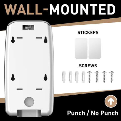 Vista 6 de Dispensador de jabón comercial de montaje en pared, dispensador de jabón de manos de 27.1 fl oz, dispensador de desinfectante de manos líquido
