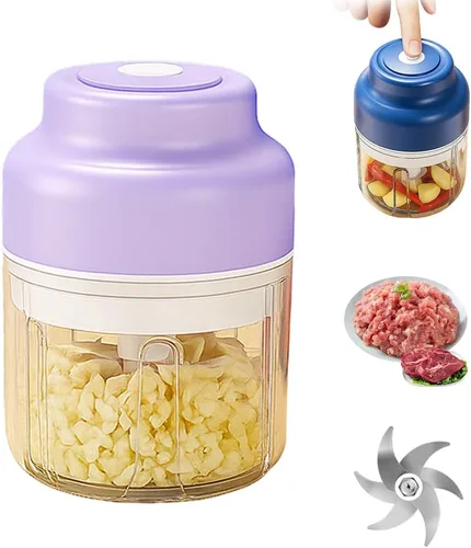 Vista 11 de 2026 Mejora Eléctrica Mini Picador de Ajos, Procesador de Alimentos Portátil con Carga USB y Picador de Vegetales, Molinillo de Verduras para Ajos