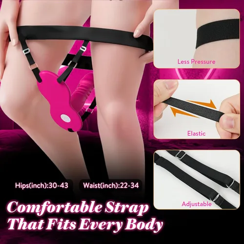 Vista 5 de Consoladro para montar y frotar con vibrador para clítoris, consolador con correa portátil, máquina sexual para mujeres y parejas, juguetes sexuales