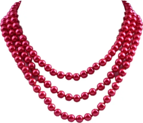 Vista 9 de Collar largo de perlas de los años 20, collar de perlas de imitación con cuentas largas, collar de perlas largas de los años 20, joyería de disfraz