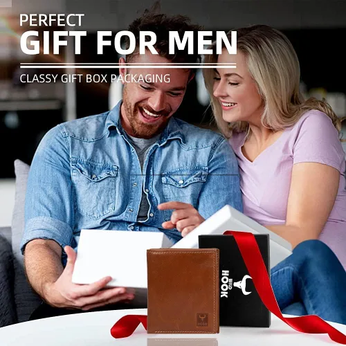 Vista 3 de WILD HOOK Cartera inteligente para hombres, funda para tarjetas para hombres, billetera multiusos biplegable para hombres, cartera de tarjetas