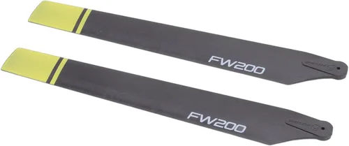 Vista 9 de Cuchilla de hélice de repuesto para helicóptero RC para modelo FW200, amarillo, diseño de poco ruido