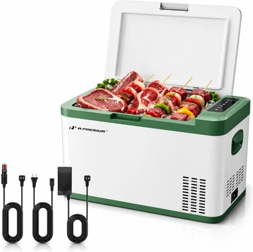 Vista 11 de A-Premium Refrigerador portátil de 12 voltios 21QT/20.1L para auto, enfriador con congelador portátil de enfriamiento rápido -4°F~68°F con 12/24V DC