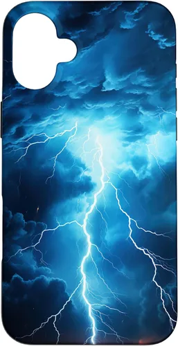 Vista 23 de Cool Blue Lightning Bolt Storm Wild Nature Sky Graphic Art Case for iPhone 17