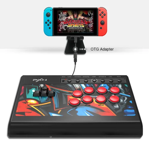 Vista 4 de PXN X8 Arcade Fight Stick Joystick - PC Fight Sticks, Keyboard Operation Joystick with 3.5mm audio interface for PS4,PS3, PC, Xbox One, Xbox Series