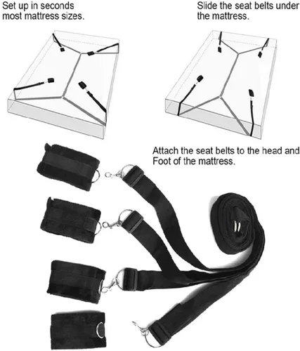 Vista 2 de Kit de restricciones sexuales BDSM, juguetes sexis para muñecas, para dormitorio de adultos, kit de amarres para adultos, herramientas para parejas