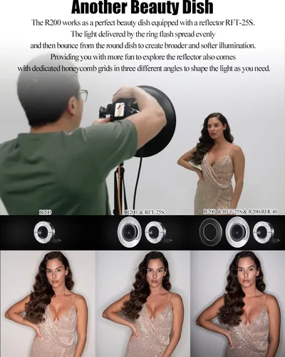 Vista 4 de Godox Accesorios Ad200 Pro II, cabezal de flash Godox R200 anillo para AD200, AD200Pro y AD200ProII Pocket Flash System, anillo de luz de 200 W 5800